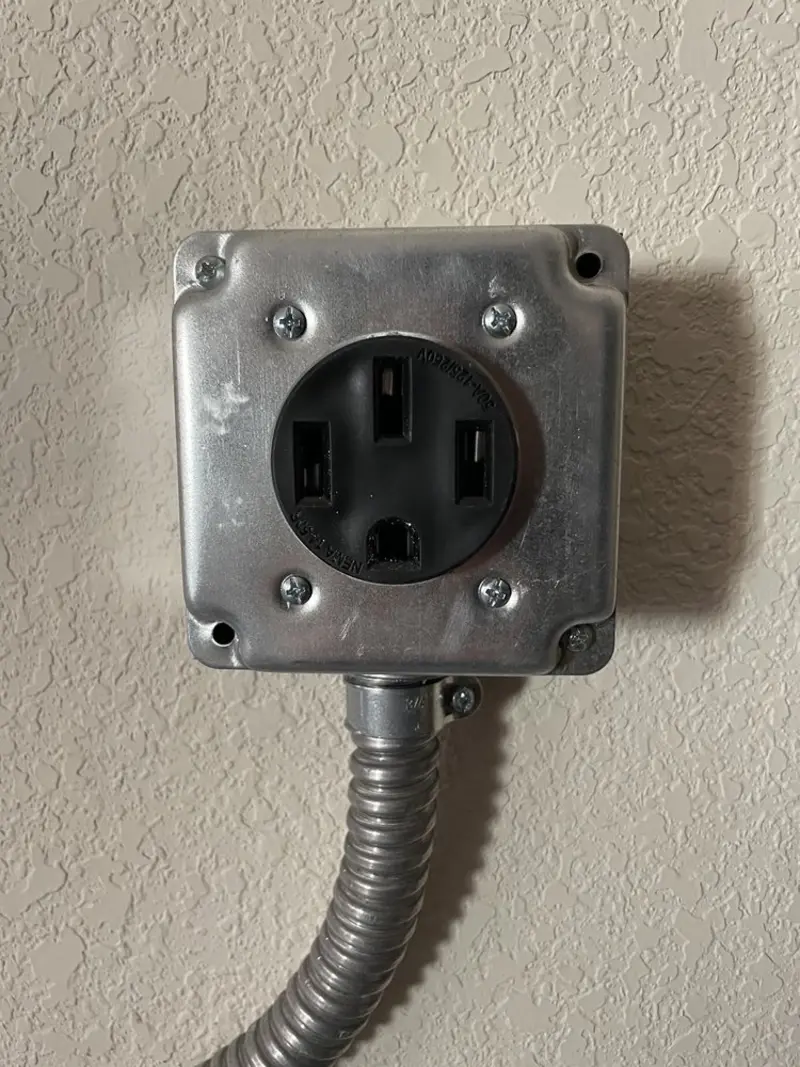 NEMA 14-50 outlet installed for Smart Home Electrical in Oxnard